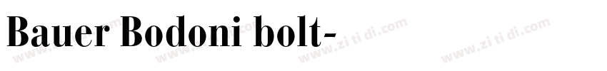 Bauer Bodoni bolt字体转换